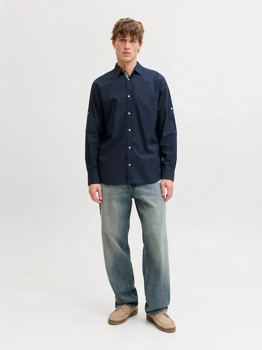 Jack & Jones Βαμβακερό Πουκάμισο Navy