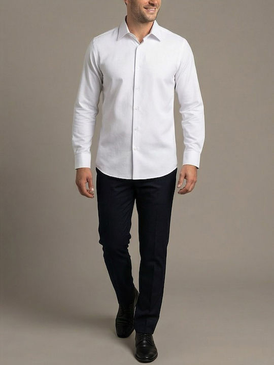 Long-sleeved Cotton Shirt White