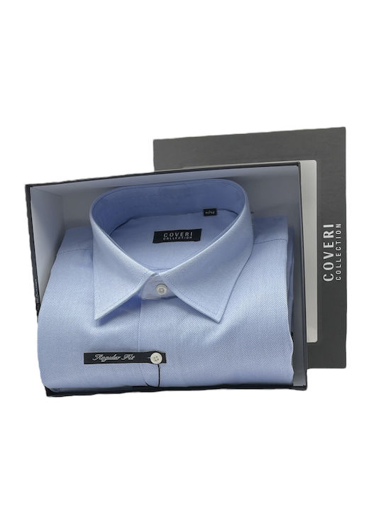 Long-sleeved Cotton Shirt Sky Blue