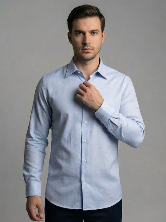 Long-sleeved Cotton Shirt Sky Blue