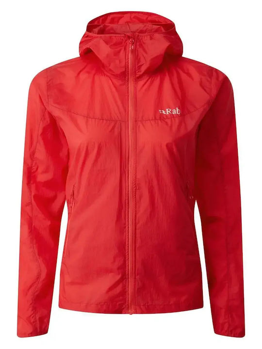 Women's for Hiking Short Puffer Softshell Jacket Waterproof and Windproof for Winter with Hood Geranium