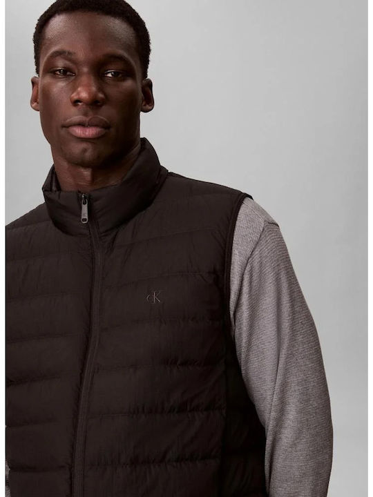 Ärmellos Jacke Puffer Schwarz