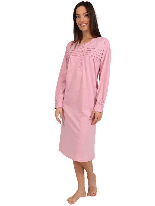Lydia Creations Winter Women's Nightdress Bay Leaf Mint