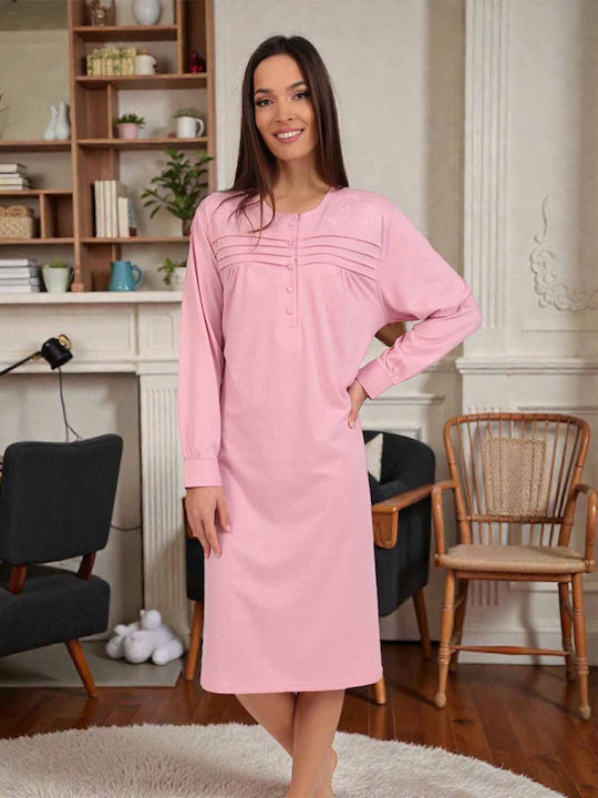 Lydia Creations Winter Women's Nightdress Bay Leaf Mint