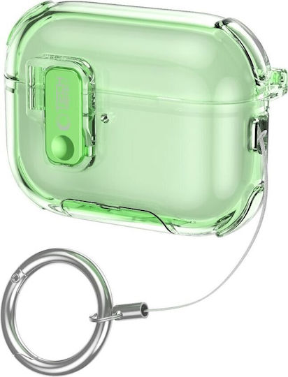 Tech-Protect Hülle Silikon mit Haken in Grün Farbe für Apple AirPods Pro 3