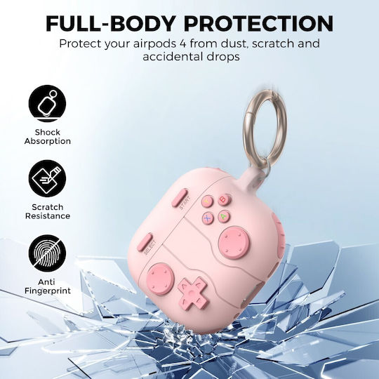 AHAstyle Case Silicone in Pink color for Apple AirPods 4