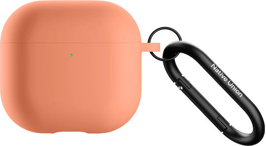 Native Union Silicone Case Airpods 4 Metal Carabiner Orange