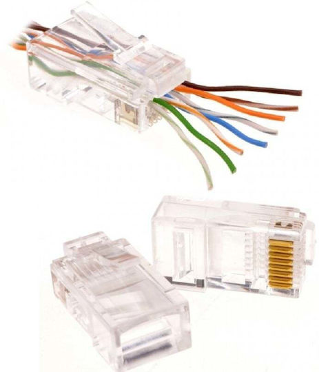 Bătaie De Trecere RJ45 UTP Cat.6 100 Buc Emtex emt-pr6-utp