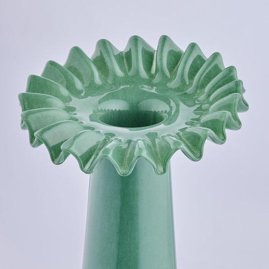 Butlers Διακοσμητικό Βάζο Γυάλινο Anemone Πράσινο x16xΥ33cm