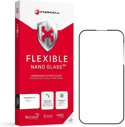 Forcell 5D 0.3mm Antibacterial Tempered Glass Black (Samsung Galaxy A57 5G, Forcell)