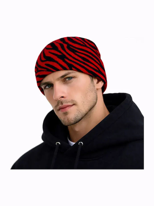 Beanie Unisex Beanie Gestrickt in Rot Farbe