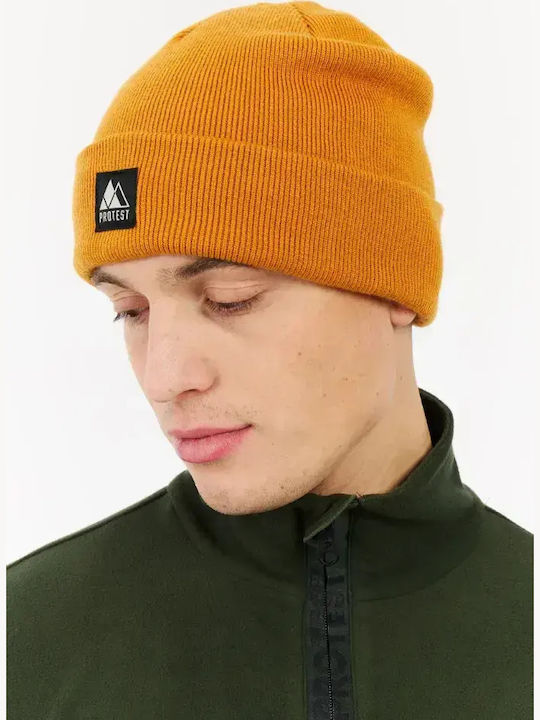 Beanie Unisex Σκούφος Πλεκτός σε Καφέ χρώμα