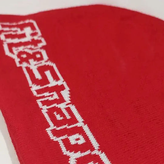Beanie Unisex Σκούφος Πλεκτός σε Κόκκινο χρώμα