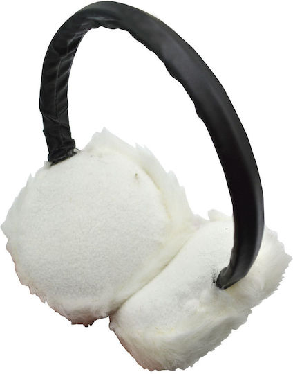 Unisex Earmuff Knitted in White color