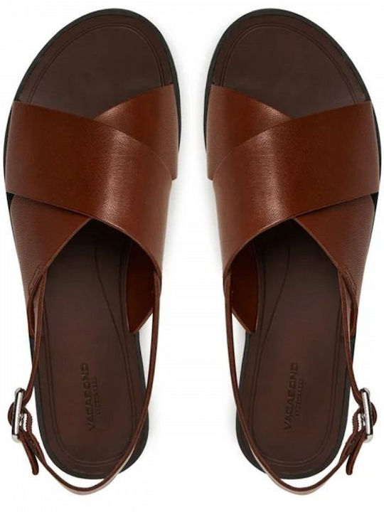 Tia Women's Flat Sandals in Brown Color