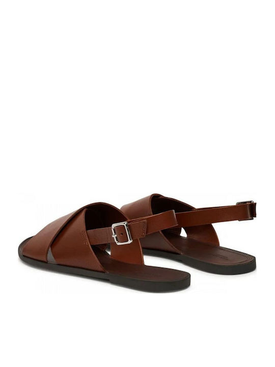 Tia Women's Flat Sandals in Brown Color