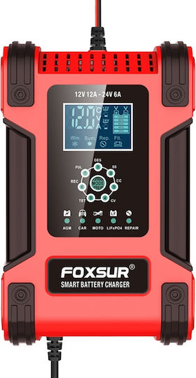 Foxsur FBC122412D Зарядно за автомобилна батерия 12V