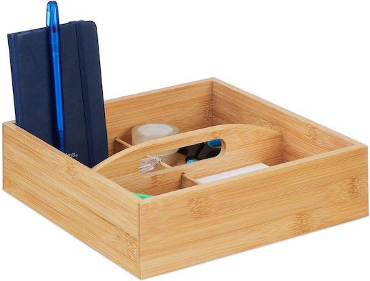 Bamboo Organizer 4 Compartments Relaxdays