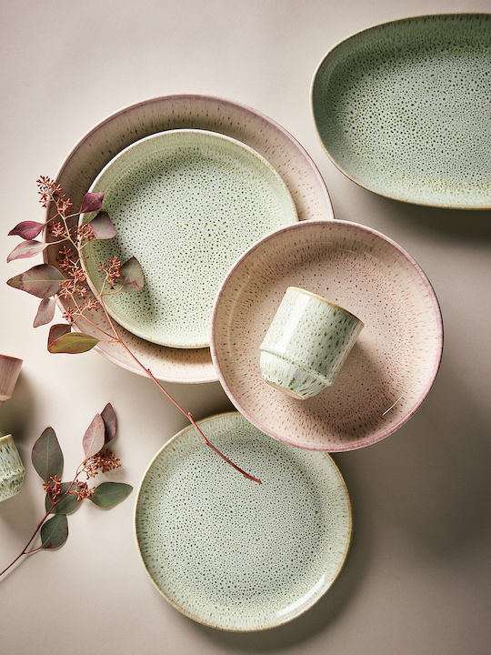 Butlers Tavira Farfurie joasă Ceramică Verde cu Diametru 22cm