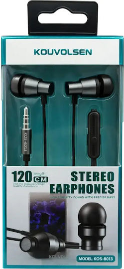Kouvolsen KOS-6013 In-ear Handsfree Ακουστικά με Βύσμα 3.5mm Μαύρο