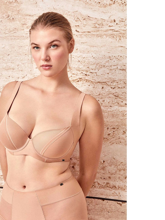 Balconette Beige Sutien cu căptușeală ușoară & cu Baloane