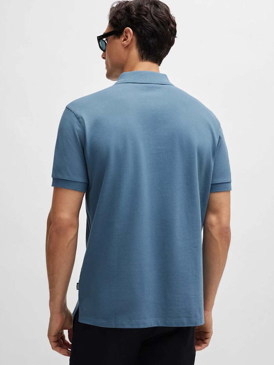 Pallas Polo Bluza Tricou Cu Mânecă Scurtă Albastră