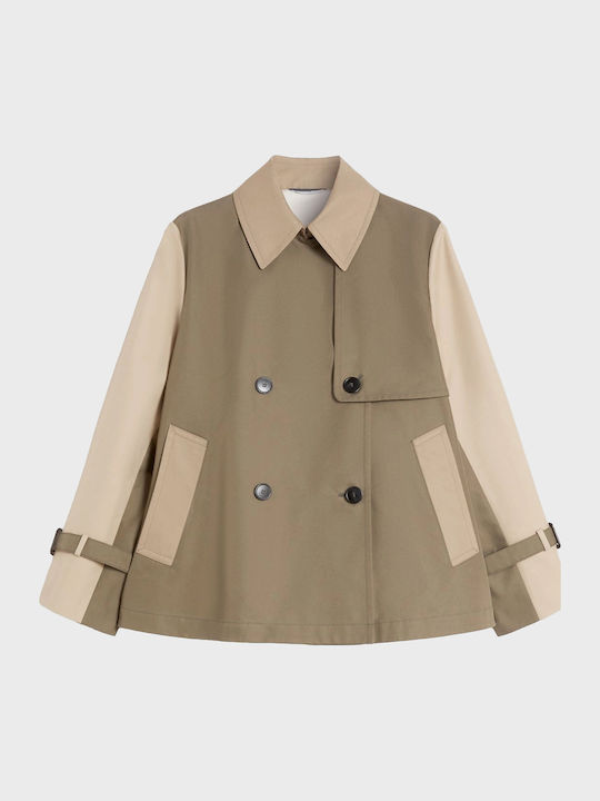 Women's Olive Trench Coat