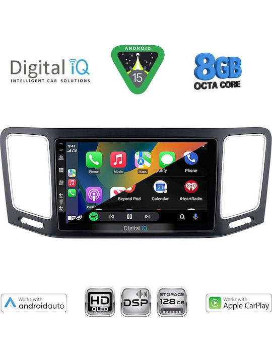 Digital IQ Car Audio System for Volkswagen Sharan 2011-2023 (Bluetooth/USB/AUX/WiFi/GPS/Apple-Carplay/Android-Auto) with Touch Screen 9"