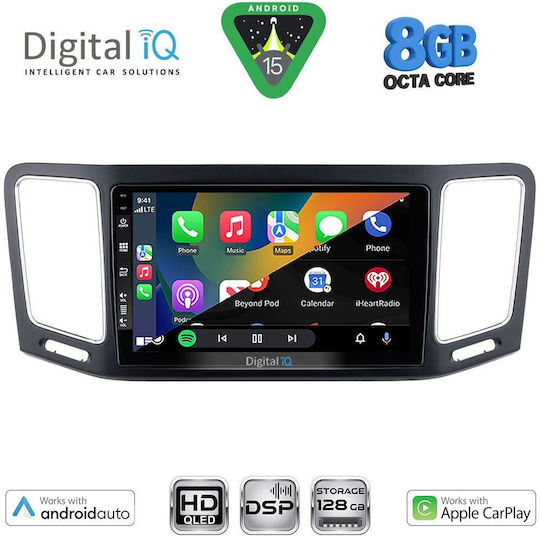 Digital IQ Car Audio System for Volkswagen Sharan 2011-2023 (Bluetooth/USB/AUX/WiFi/GPS/Apple-Carplay/Android-Auto) with Touch Screen 9"