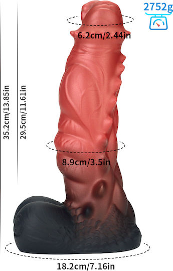 Kinksters Realistisches Dildo Rot