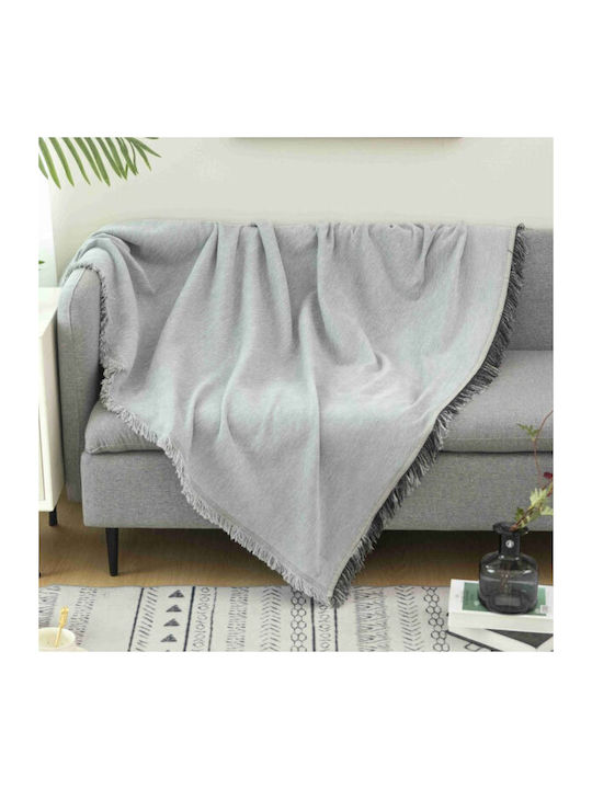 SpitiBazaar Überwürfe Set 3 Stück Chenille Anthrazit