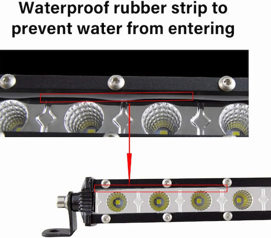 Led Super Slim Waterproof Headlight 18 Optonic Led Directional 6000lm-12/24volt Tc-318