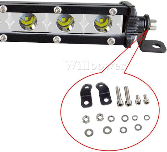 Led Super Slim Waterproof Headlight 18 Optonic Led Directional 6000lm-12/24volt Tc-318
