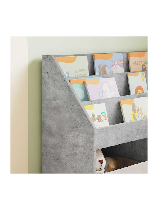 Wooden Floor Bookcase Gray 72.5x29.5x69cm