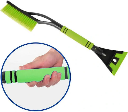 Car Ice Scraper Brush 2 1 Anti Slip Handle 59cm Black