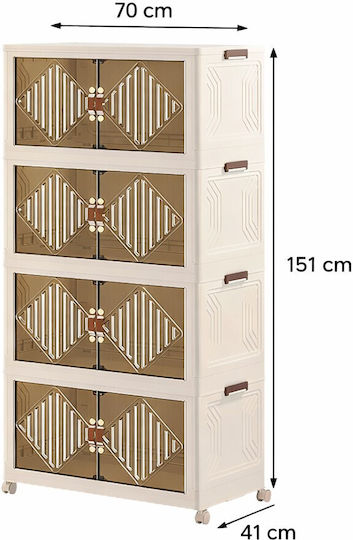 Dulap De Depozitare Pentru Birou Din Plastic 70x41x151cm