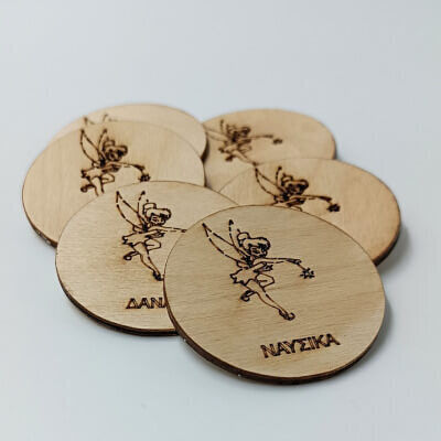 Wooden Personalized Fairy Magnet Tinker Bell Toxhlo