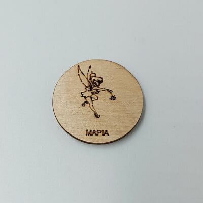 Wooden Personalized Fairy Magnet Tinker Bell Toxhlo