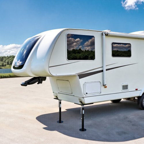 Sliding Support Jack Vevor RV 2 Pieces Sliding Leveling Jack Caravan Support Jacks Steel Electrostatic Paint Caravan Travel Trailer Supports Up To 453.59 Kg Adjustable 541.02 To 48 1219.2 mm