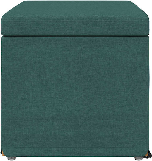 Taburet De Bucătărie Tapițat Cu Țesătură Verde Închis 61x41x40cm