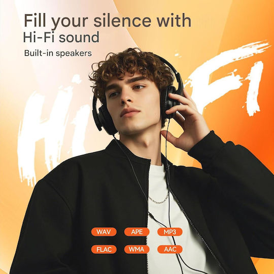 Agptek 64 Gb Mp3 Player Bluetooth 5.3 Ecran de 2.4 Inch Set Căști Cablu Usb Type C Suportă Card Până la 128gb Difuzor Radio Fm E-book Alarmă Portocaliu