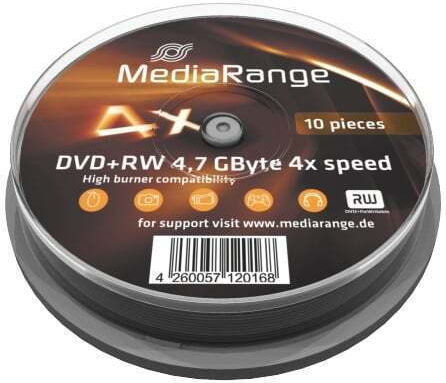 Mediarange Dvd+rw 4x Cake10 "mr451"