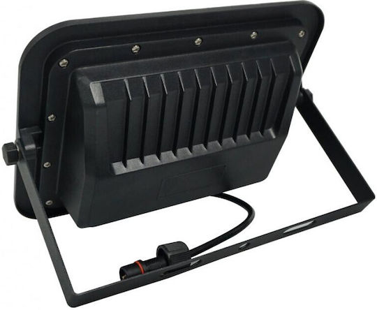 Lightex Waterproof Solar LED Flood Light 20W Cold White 6500K with Photocell and Remote Control IP66