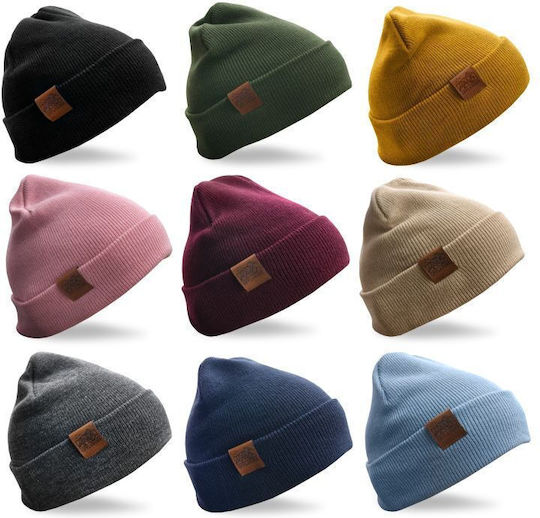 Beanie Unisex Beanie Knitted in Navy Blue color