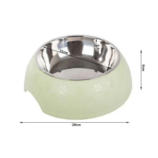 Verk Group Metallisch Schalen Futter für Hund & Katze auf Basis von 1.2lt in Hellblau Farbe