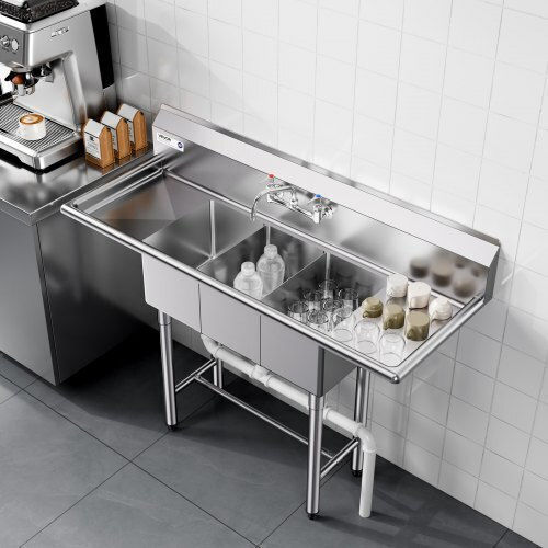 Vevor Лавабо Единичен BXGDLSSCMSSCSNYC7001V0 254x35.6x25.4см.