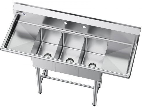 Vevor Лавабо Единичен BXGDLSSCMSSCSNYC7001V0 254x35.6x25.4см.