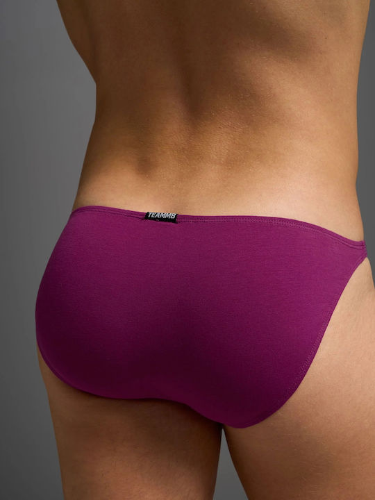 Herren Slips Purple mit Mustern 1Packung