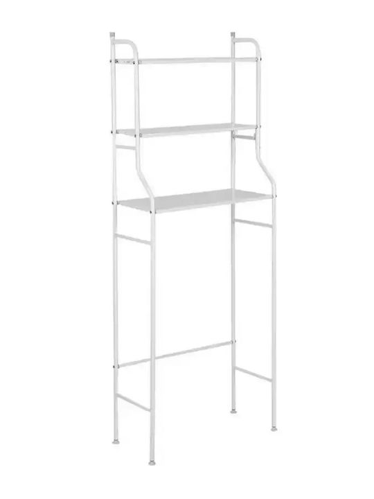 Verk Group Επιτοίχια Ραφιέρα Μπάνιου Μεταλλική 153x45x25cm Λευκή