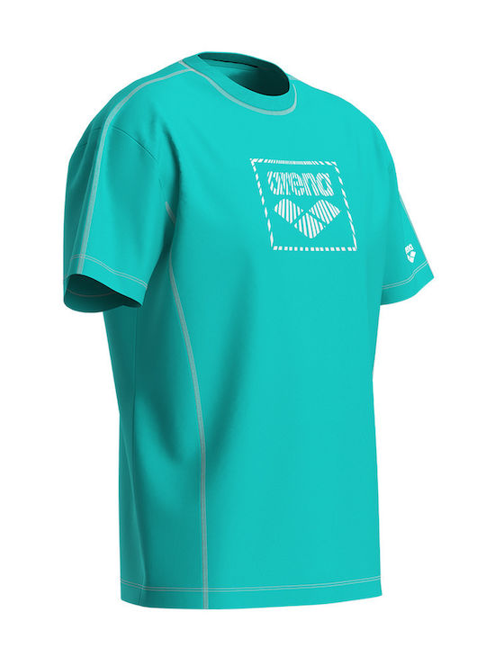 Arena Men's Short Sleeve Sun Protection Shirt Turquoise
